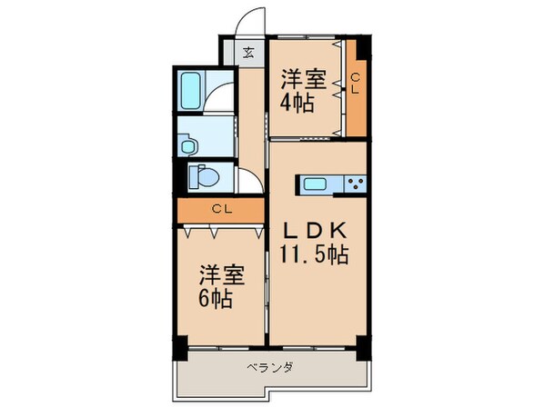 童子丸第10晴和ビルの物件間取画像